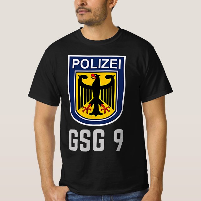Tyskland GSG 9 Bundespolizei Police Speciell Force T Shirt (Framsida)
