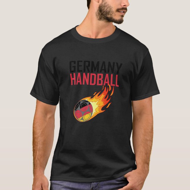 Tyskland Handball Handball Player Goalkeeper-pivot T Shirt (Framsida)