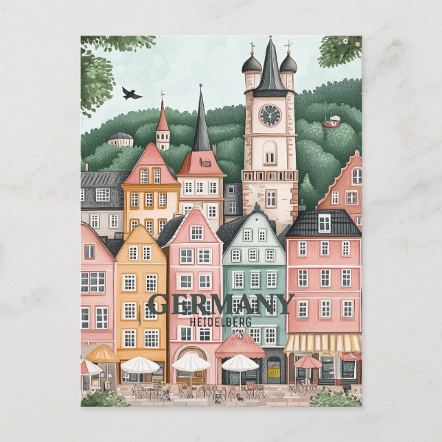 Tyskland Heidelberg Travel Vykort (Framsida)
