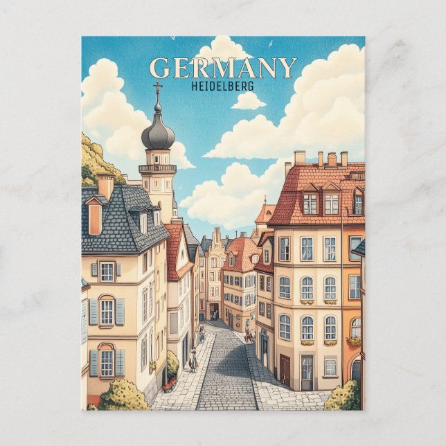 Tyskland Heidelberg Travel Vykort (Framsida)