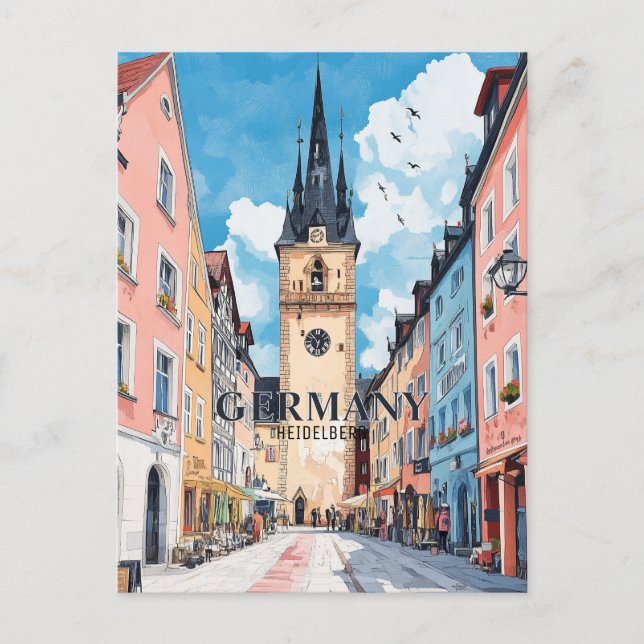 Tyskland Heidelberg Travel Vykort (Framsida)
