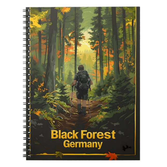 Tyskland Hiking i svart skog Anteckningsbok (Framsidan)