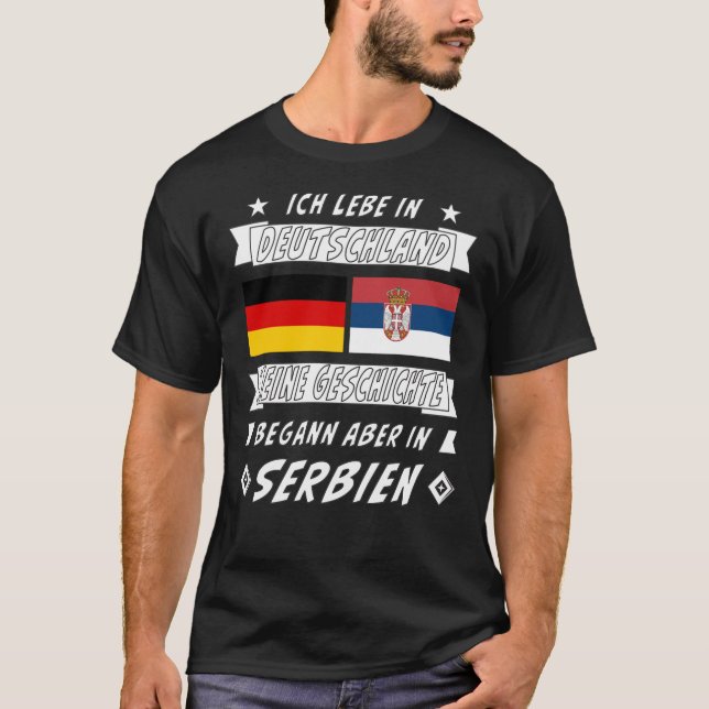 TYSKLAND HISTORIA FÖR SERBIEN T SHIRT (Framsida)
