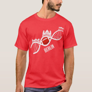 Tyskland huvudstad i Berlin American Football Skyl T Shirt