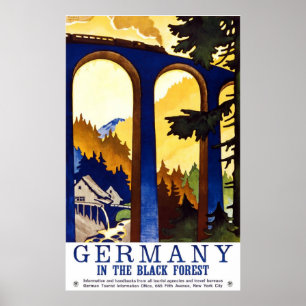 Tyskland i den svart skogen poster