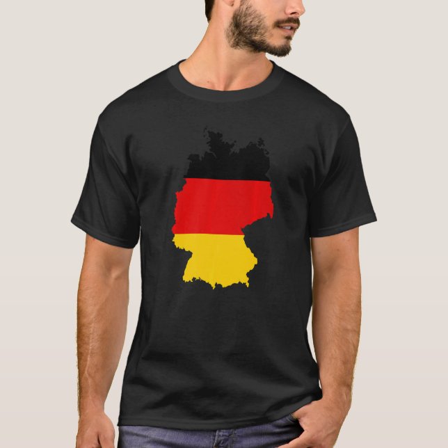 TYSKLAND i FÄRG i FLAGGA T Shirt (Framsida)