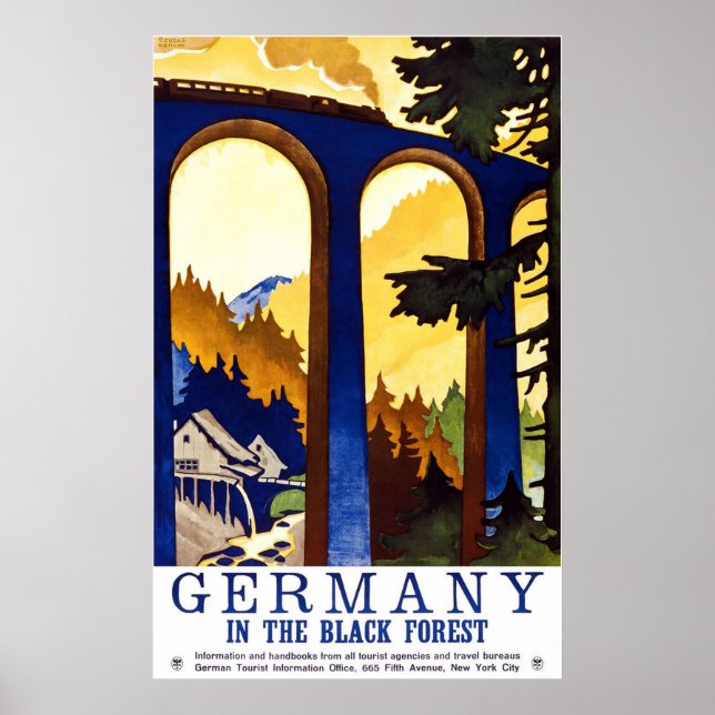 Tyskland i skogen i Schwarzwald Poster (Framsidan)