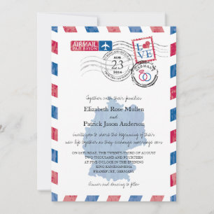 Tyskland inbjudan till Airmail Wedding