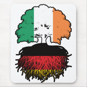 Tyskland Irish Ireland Träd Roots Flagga Musmatta