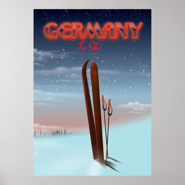 Tyskland Is Skidåknings resaffisch Poster (Framsidan)