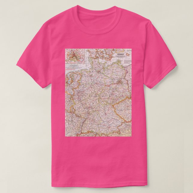 Tyskland järnväg karta 16k t shirt (Design framsida)