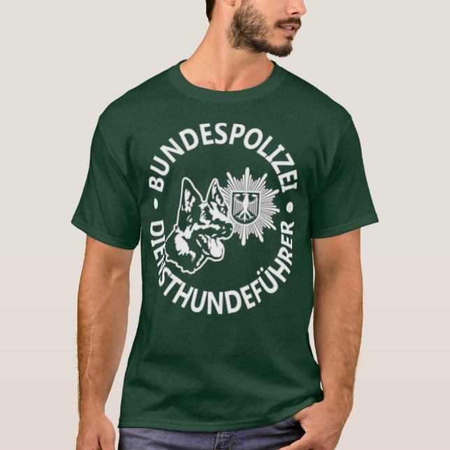 Tyskland K9 Police Bundespolizei T Shirt (Framsida)
