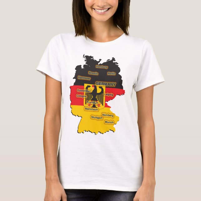 Tyskland karta t-shirt (Framsida)