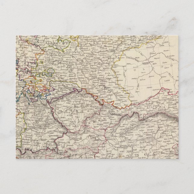 Tyskland karta vykort (Framsida)