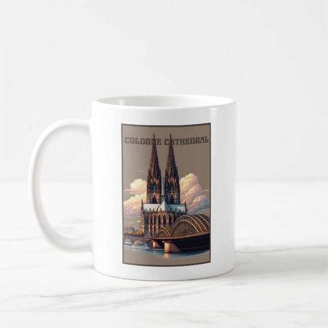 Tyskland katedral i Köln Kaffemugg (Vänster)