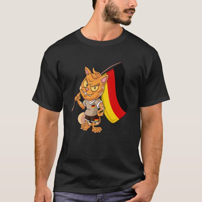 Tyskland Katt Fans T Shirt (Framsida)