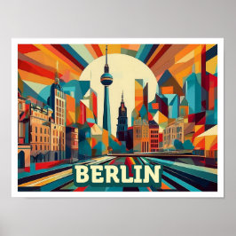 Tyskland konstnärlig färg från Berlin Poster