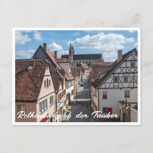 Tyskland kyrka i Rothenburg ob der Tauber Vykort