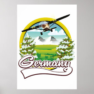 Tyskland logotyp för resor poster