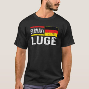 Tyskland Luge Flagga Sled Sledge Tävla Extreme Win T Shirt