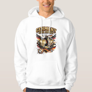 Tyskland Mål Energi Skelett Anfallare Nationer Fet Hoodie