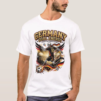 Tyskland Mål Energi Skelett Anfallare Nationer Fet T Shirt