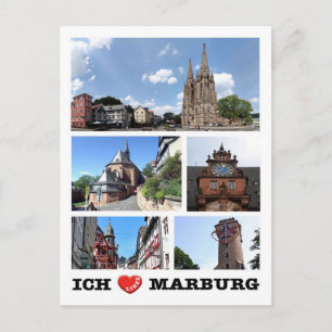 Tyskland - Marburg - I Kärlek - Vykort