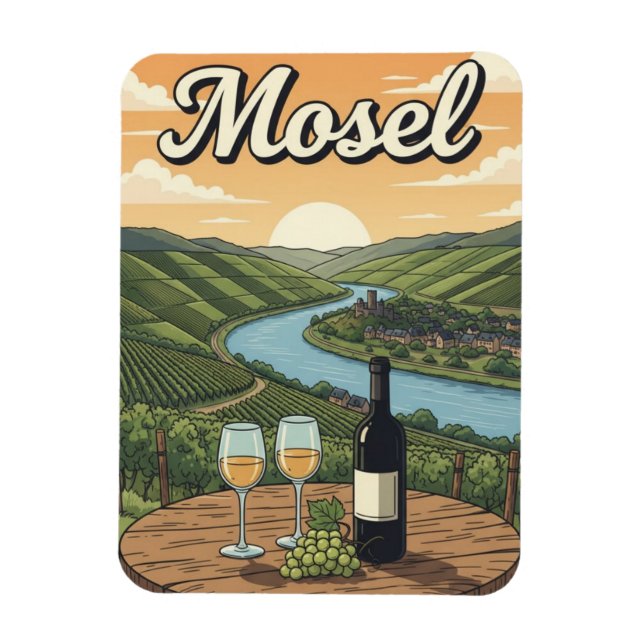 Tyskland Mosel Resa Magnet (Vertikal)