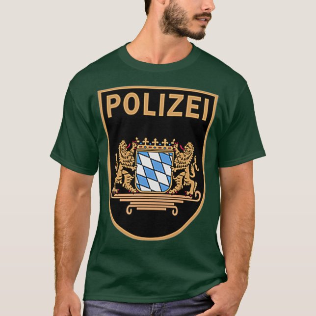Tyskland Munchen München Police Bundespolizei T Shirt (Framsida)