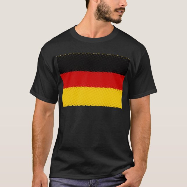 Tyskland nationell Flagga Tee (Framsida)