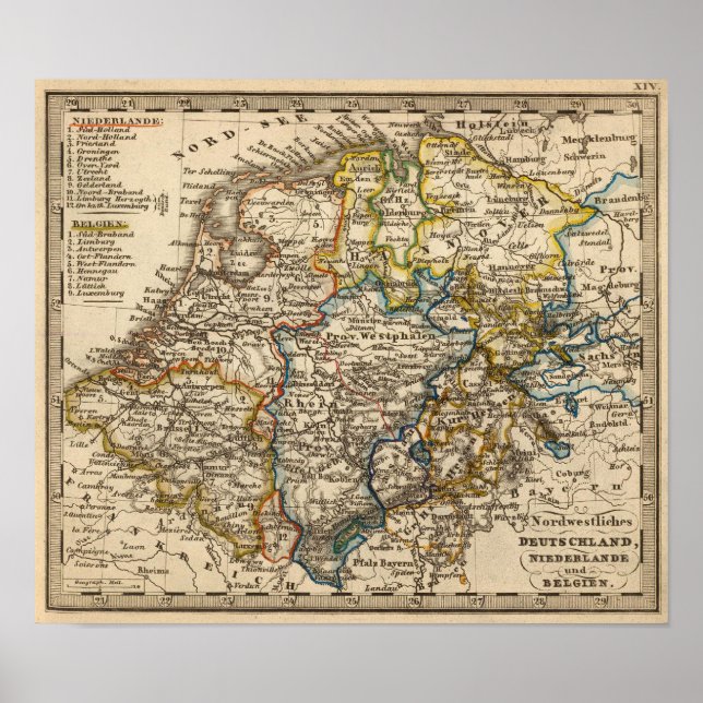 Tyskland, Nederländerna och Belgien Poster (Framsidan)