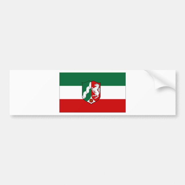 Tyskland norr Rhine flagga Bildekal (Framsidan)