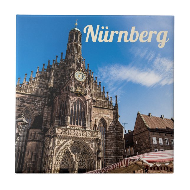Tyskland Nürnberg Bavaria Kakelplatta (Framsidan)