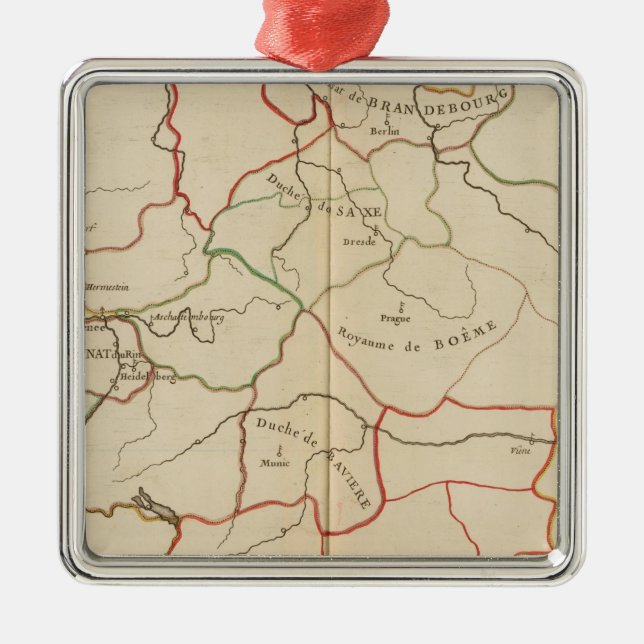 Tyskland och Österrike Julgransprydnad Metall (Framsidan)