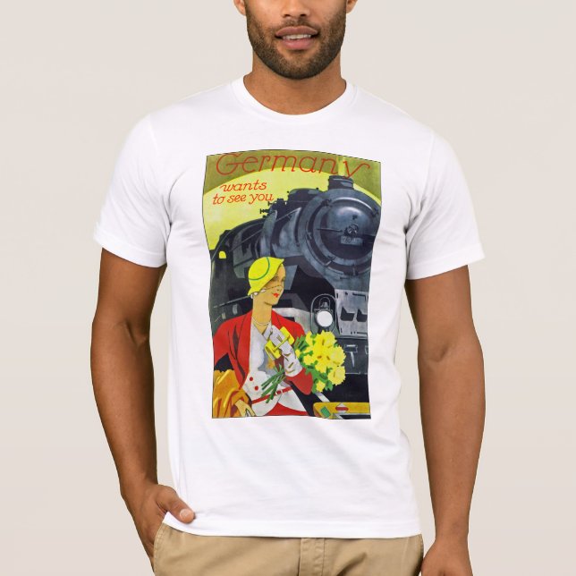 Tyskland önskningar att se dig tee (Framsida)