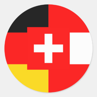 Tyskland Österrikes flagga symbol Tyskt lan Runt Klistermärke