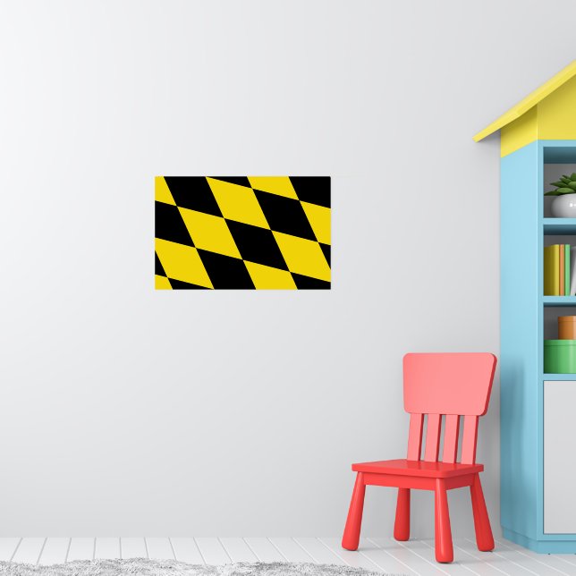 Tyskland ramutskrift med Flagga München Poster (Barnkammare 1)