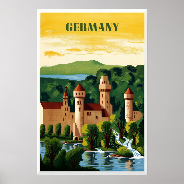Tyskland resa affisch (Framsidan)