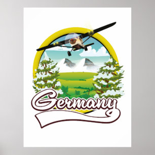 Tyskland Resa logotyp Poster