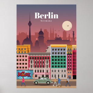 Tyskland resa till Berlin för konstresor Poster