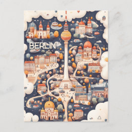 Tyskland resa till Berlin Vykort