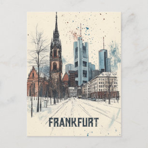 Tyskland resa till Frankfurt am Main Vykort
