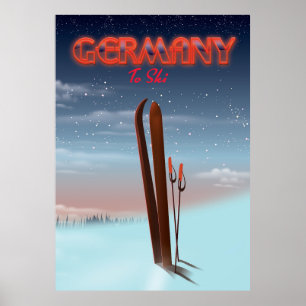 Tyskland reseaffisch för Ice Ski Poster