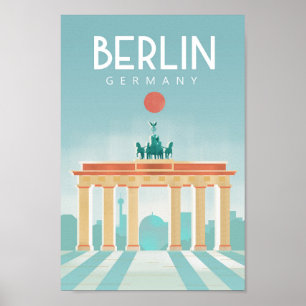 Tyskland reseaffisch i Berlin Poster
