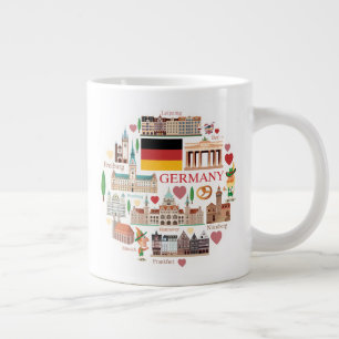 Tyskland reseikoner jumbo mugg