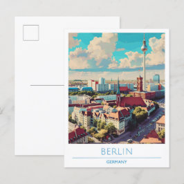 Tyskland resning i Berlin City Vykort