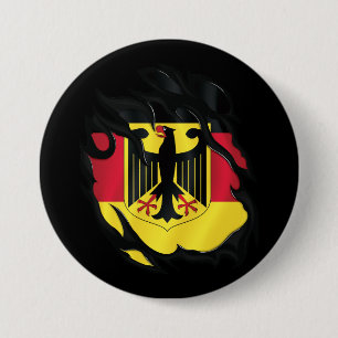 Tyskland Rippad Flagga Knapp