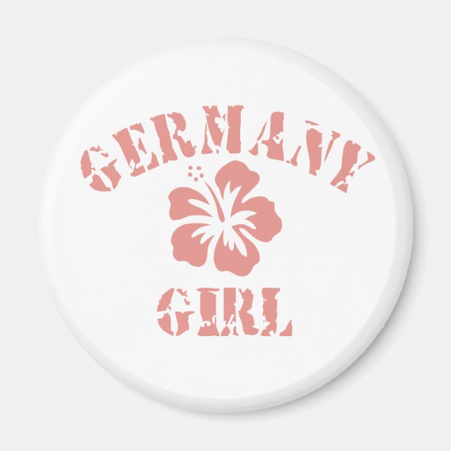Tyskland Rosa Girl Magnet (Framsidan)