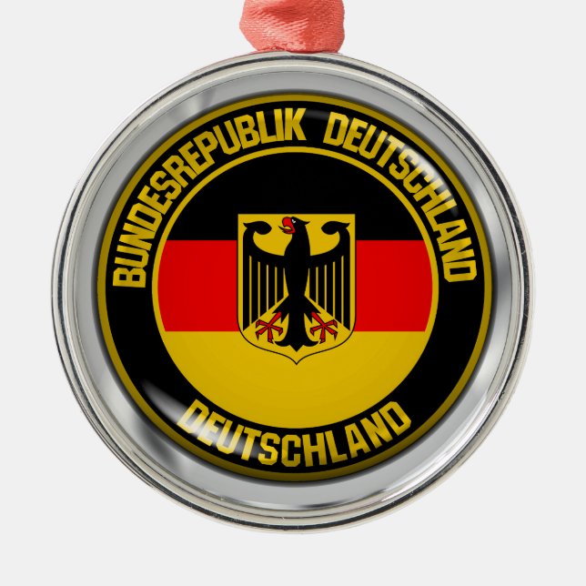 Tyskland runda emblem julgransprydnad metall (Framsidan)