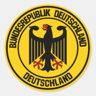 Tyskland runda emblem runt klistermärke